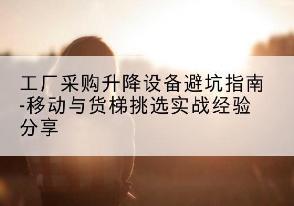 裕民移动式升降机怎么选-工厂采购升降设备避坑指南-移动与货梯挑选实战经验分享